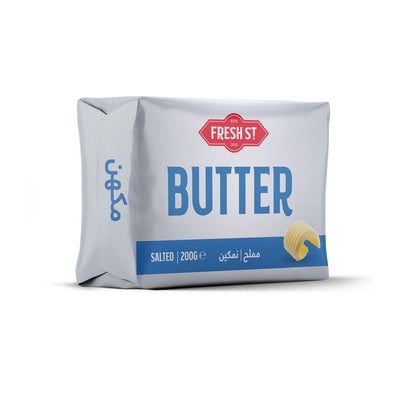 Fresh St - Butter Salted - Dairy - Block - 200g - Salted Baking/Cooking