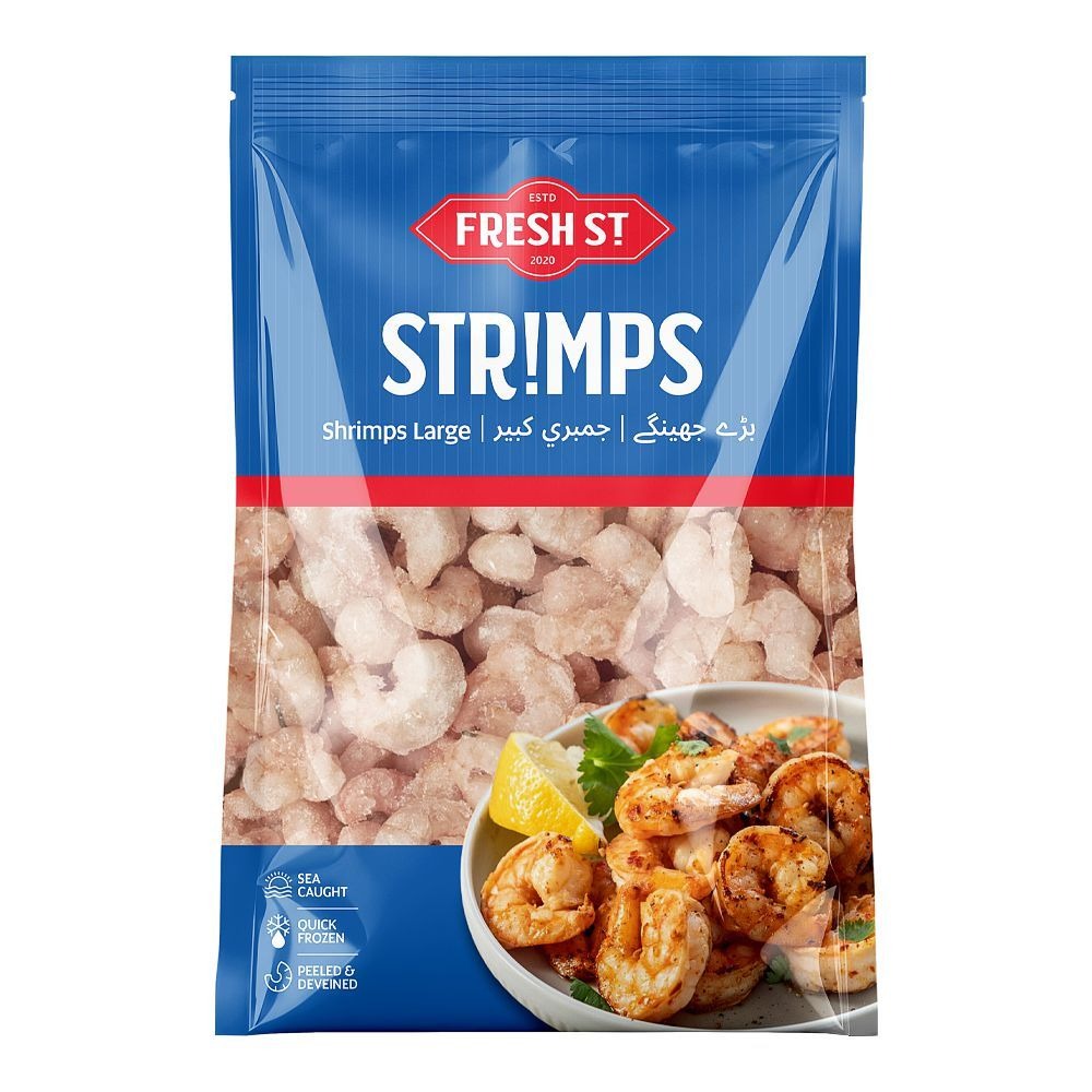 Fresh St - Peeled & Deveined Large Shrimps - Frozen Food - Seafood / Jhinga - 500g - Size PND 60/80