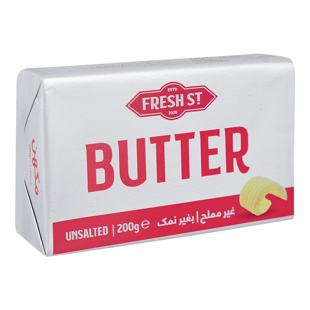 Fresh St - Butter Unsalted - Dairy - Block - 200g - Unsalted Baking/Cooking