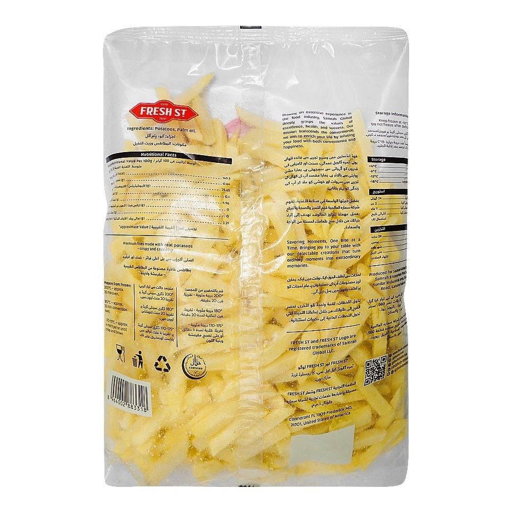 Fresh St - French Fries Straight - Frozen Food - Straight Cut - 1kg - Ready to Fry