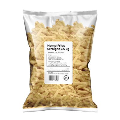Home Fries - Home Fries Straight - Frozen Food - Straight Cut - 2.5kg - Bulk Economy Fries Pack
