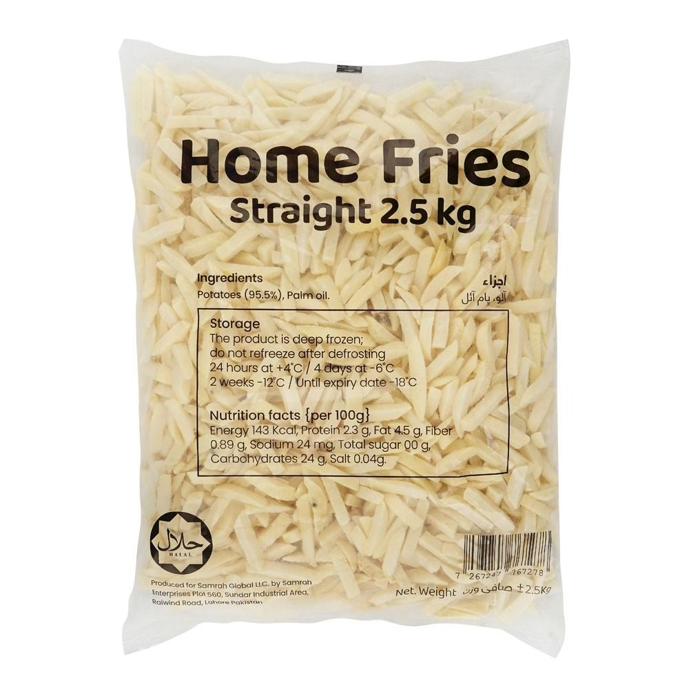 Home Fries - Home Fries Straight - Frozen Food - Straight Cut - 2.5kg - Bulk Economy Fries Pack