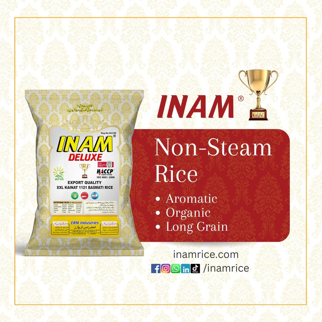 Inam Rice - Deluxe White - Kainat Basmati 1121 - XXL (Export Quality) - 1 KG Pack