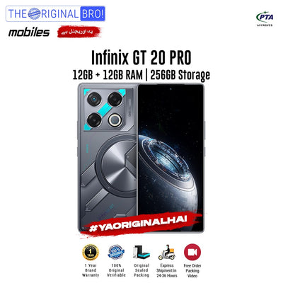 Infinix - GT 20 Pro - 12GB RAM - 256GB Storage - Blue - PTA Approved - The Original Bro | Jodiabaazar.com