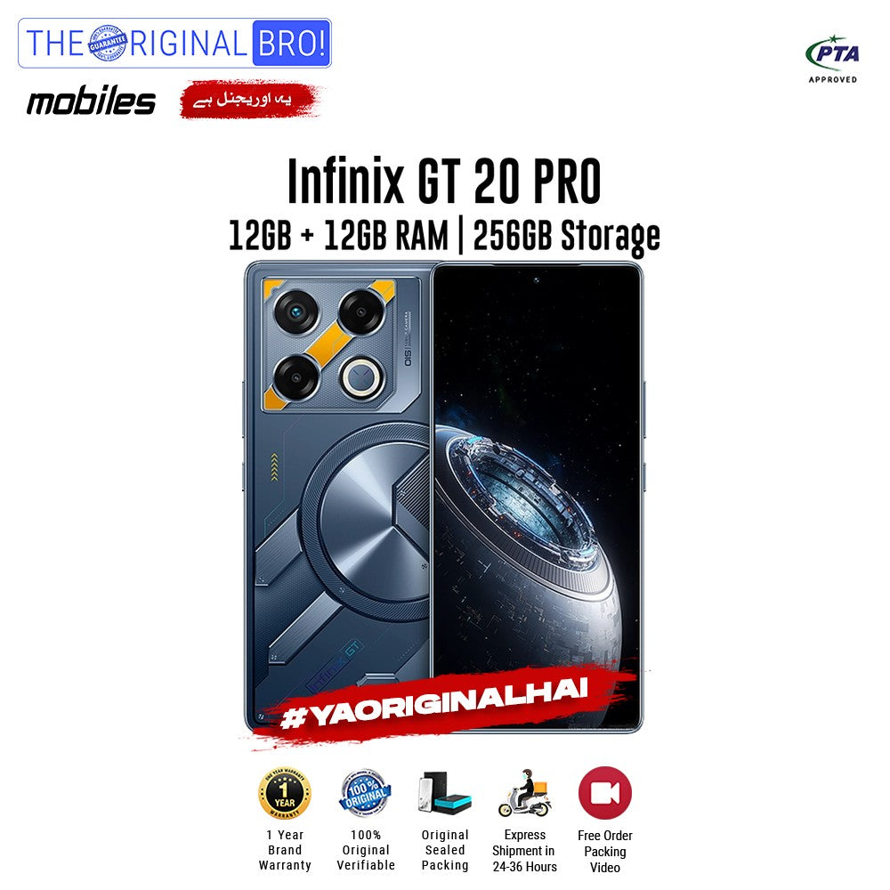 Infinix - GT 20 Pro - 12GB RAM - 256GB Storage - Orange - PTA Approved - The Original Bro | Jodiabaazar.com