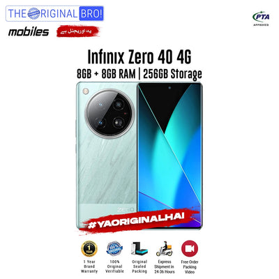 Infinix - Zero 40 4G - Smartphone - 8GB RAM - 256GB Storage - Aqua - The Original Bro Mobiles | Jodiabaazar.com