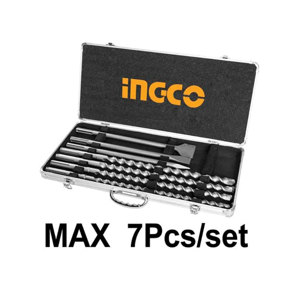 INGCO -  AKD5075 SDS Max Hammer Drill Bit and Chisel Set