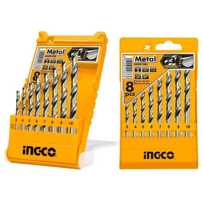 INGCO -  AKDB1088 8PCS HSS twist Drill Bits Set
