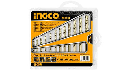 INGCO -  AKDB1125 12PCS HSS Twist Drill Bits Set