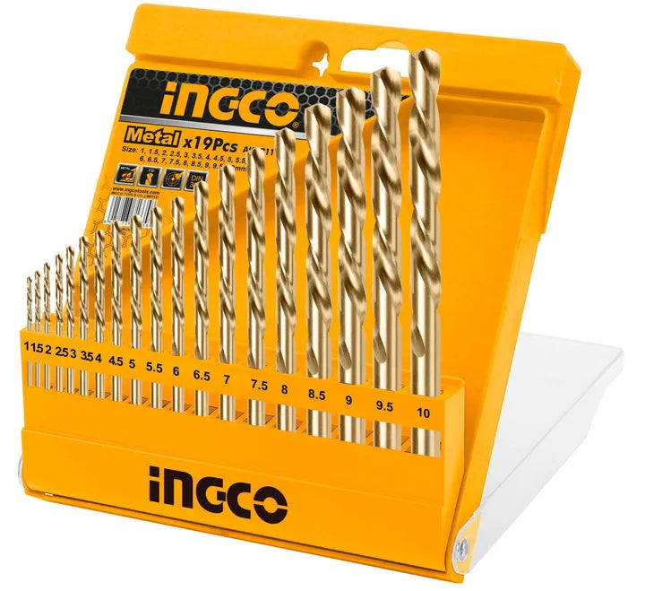 INGCO -  AKDB1195 19PCS HSS Twist Drill Bits Set