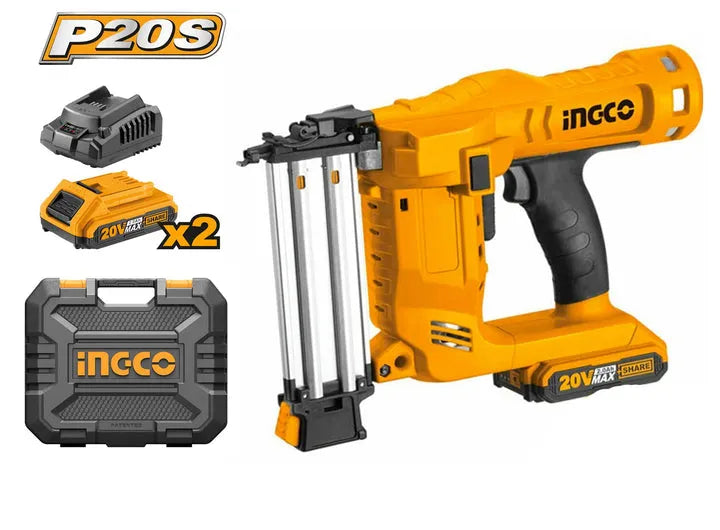 INGCO -  CBNLI2002 20V Lithium-Ion Cordless Brad Nailer Kit