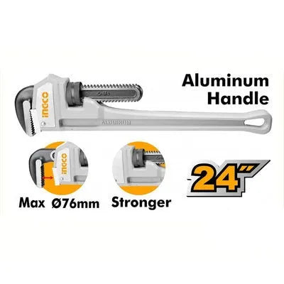 INGCO -  HALPW0124 Aluminum Handle Pipe Wrench