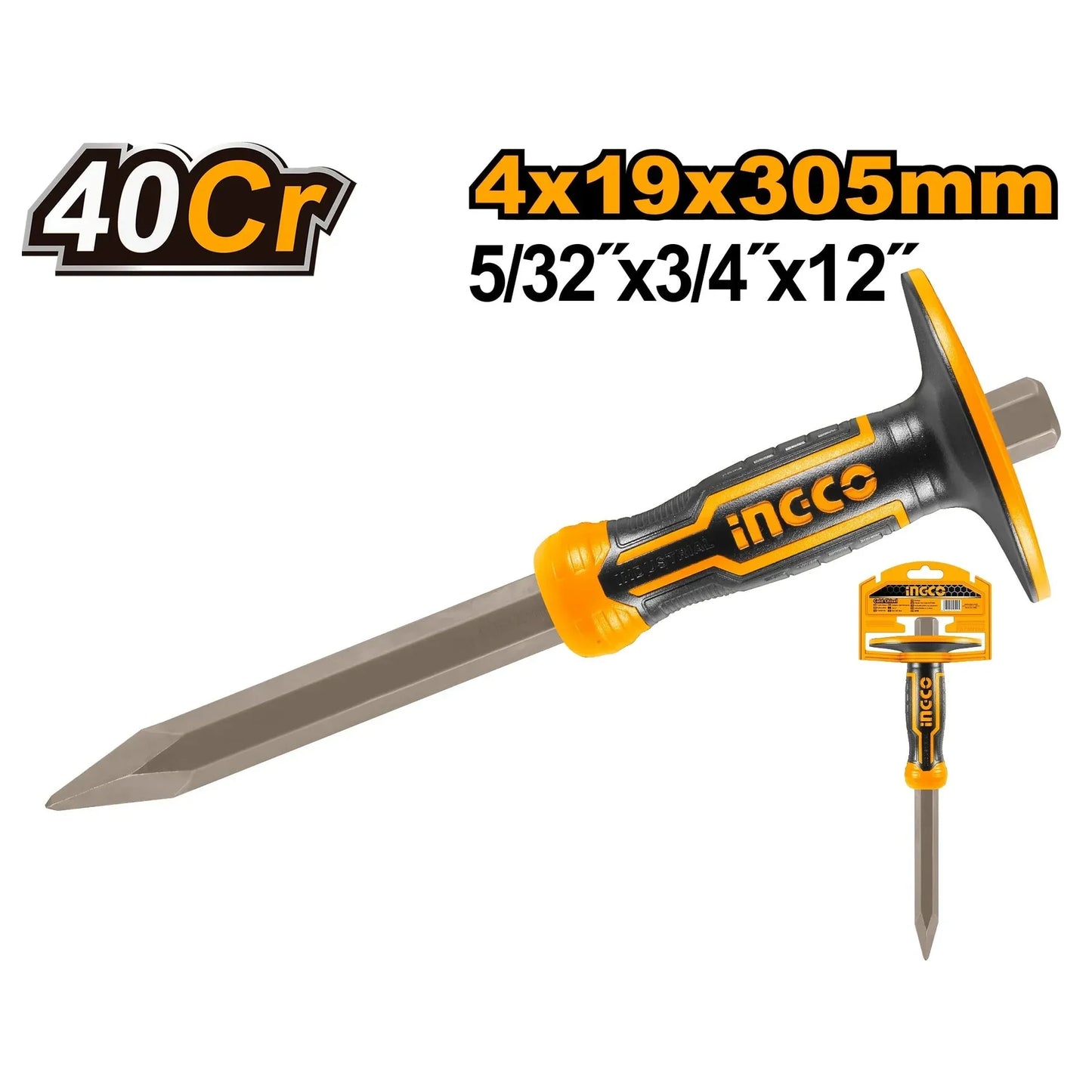 INGCO -  Concrete chisel 4mm*19mm*305mm  HCC850419