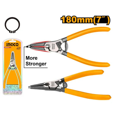 INGCO -  Circlip pliers 180mm bent head internal HCCP261804