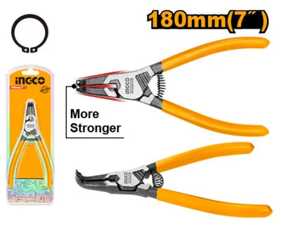 INGCO -  Circlip pliers 180mm bent head external HCCP261802