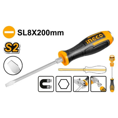 INGCO -  HGTS688200 Slotted Go-Through Screwdriver