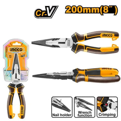 INGCO -  HHLNP28200 High Leverage Long Nose Pliers