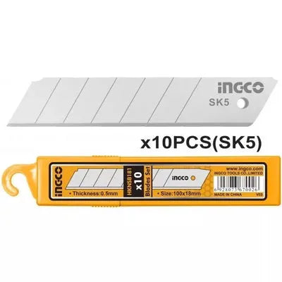 INGCO -  HKNSB112 10pcs 18mm Knife Blades Set