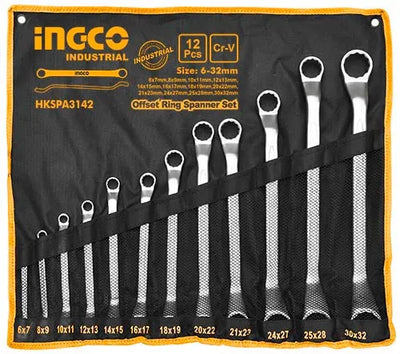 INGCO -  HKSPA3142 Offset Ring Spanner Set