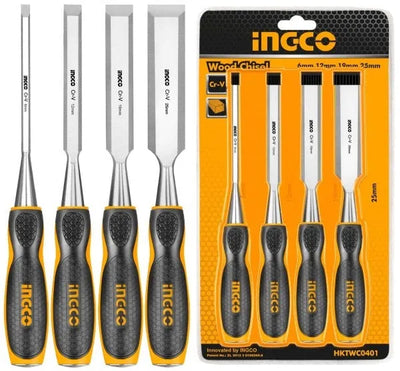 INGCO -  HKTWC0401 4 Pcs Wood Chisel Set