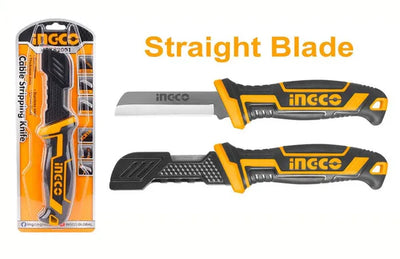 INGCO -  Cable stripping knife 200mm straight blade HPK82101