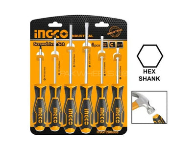 INGCO -  6Pcs Go-Through Screwdriver Set  HSGT280608