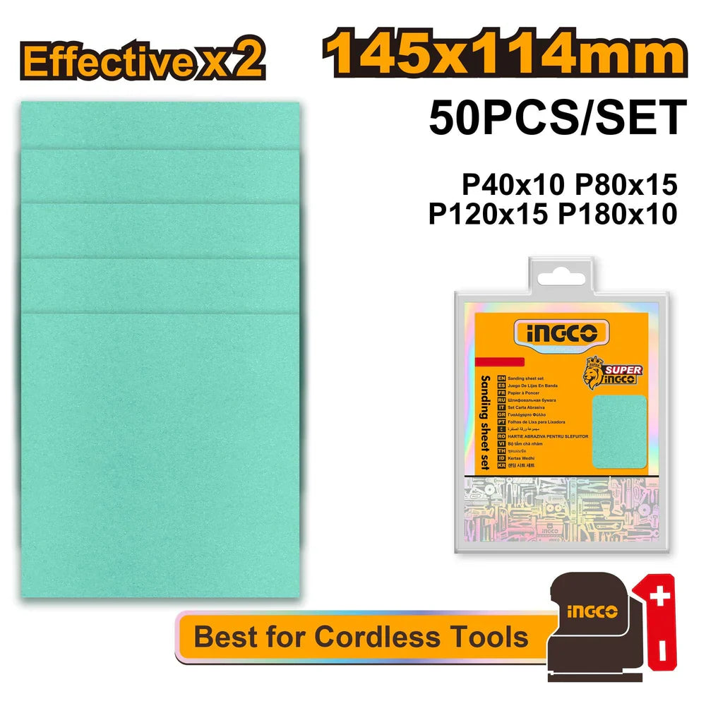 INGCO -  Sanding sheet set  AKFS145115