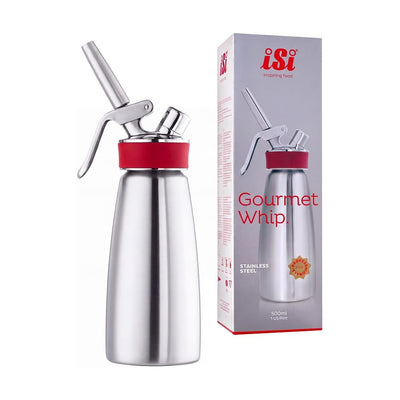 iSi Gourmet Whip 1 Pint, Hot and Cold Stainless Steel Cream Whipper - ISIGW1L