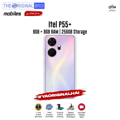 Itel - P55 Plus - Smartphone - 8GB RAM - 256GB Storage - Purple - The Original Bro Mobiles | Jodiabaazar.com