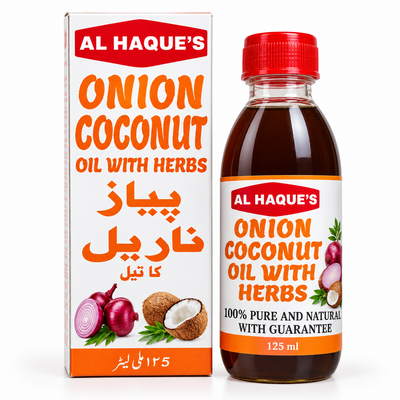 Al Haques - ONION COCONUT OIL 125ml (6 bottles)