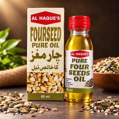 Al Haques - FOURSEED OIL 65ml (6 bottles)  چار مغز کا تیل