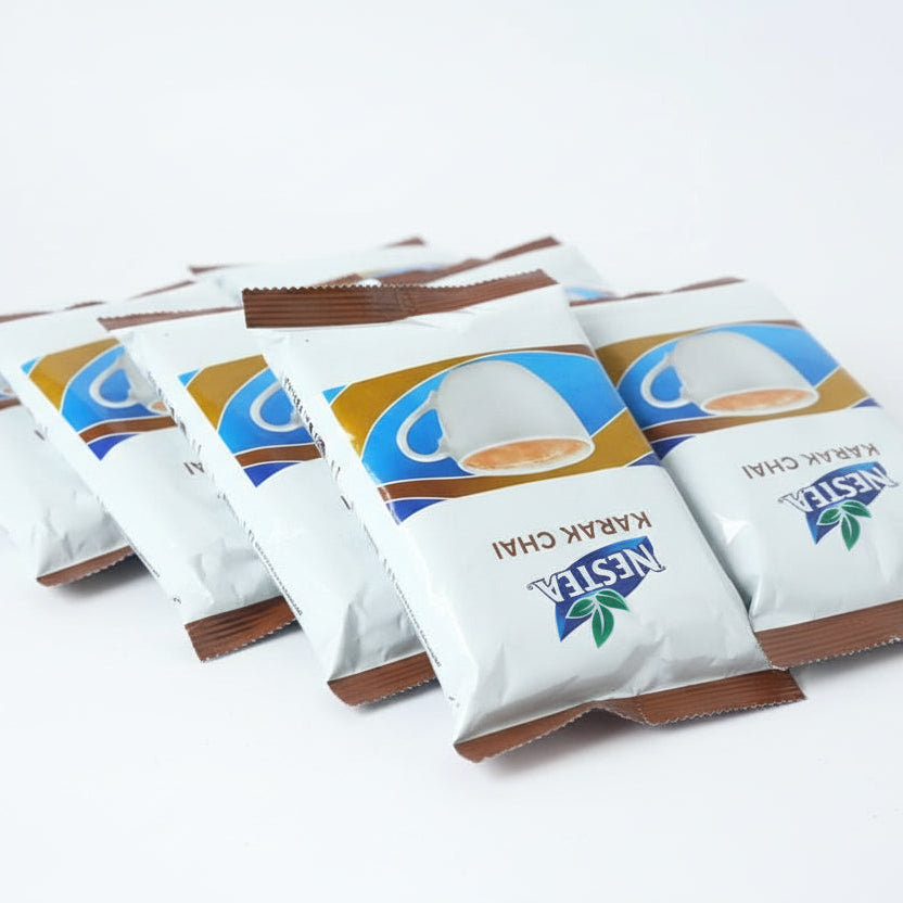 Nestle tea bags on a white background