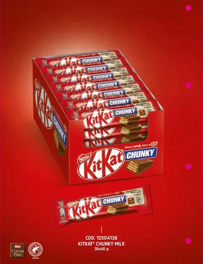 Nestle Kitkat - Chunky - Original Milk - Chocolate Wafer Bar - 36 Pc x40 Gm