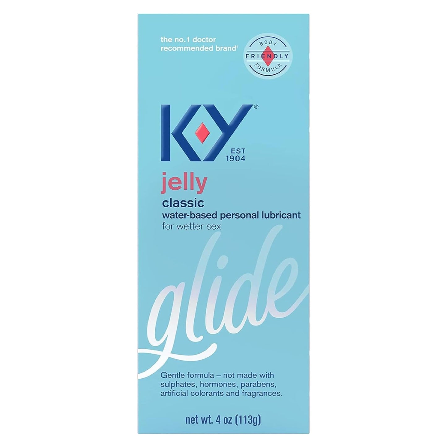 K Y Jelly - Water Based - Personal Lubricant - 4Oz - 113Gm