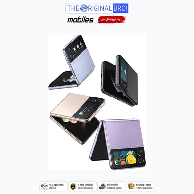 Samsung Galaxy Z Flip 4 5G | 8GB - 256GB | PTA Approved | 1 Year Official Warranty | Factory Sealed | The Original Bro Mobiles