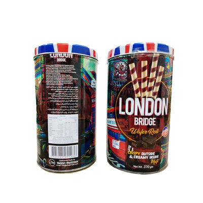 London Bridge - Cream Wafers - Roll Sticks - Chocolate Flavoured - 370g