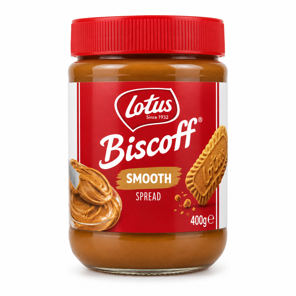 Lotus Biscoff Smooth Spread – Jar and Label