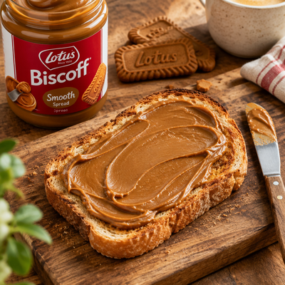 Lotus Biscoff Smooth Spread – Serving on Toast