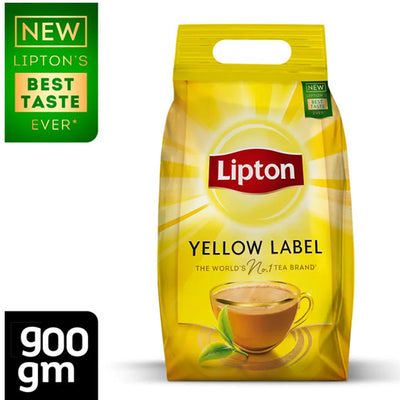 Lipton - Yellow Label - Black Tea 900gm - Pouch Pack of 6