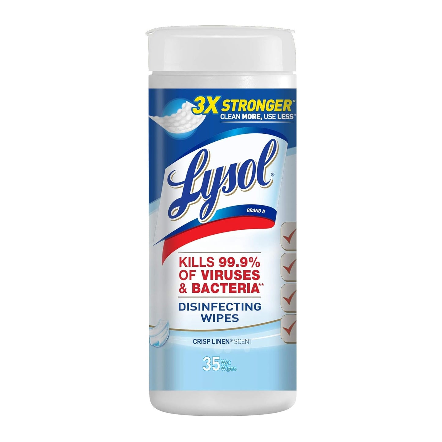 Lysol - Disinfecting Wipes - Crisp Linen Scent - 35Ct