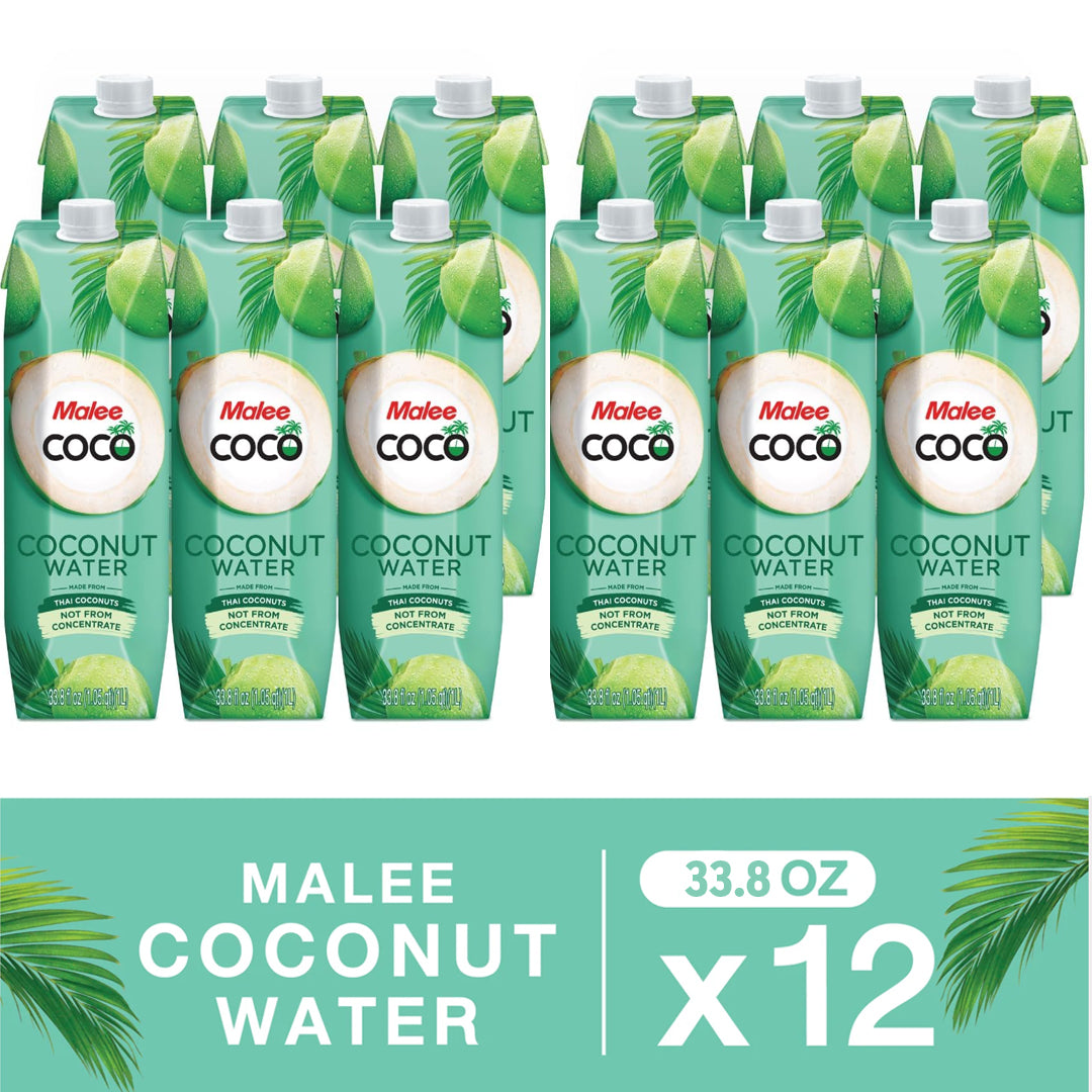 Malee Coco Coconut Water - 33.8 fl oz (1.2 L) - Case of 12