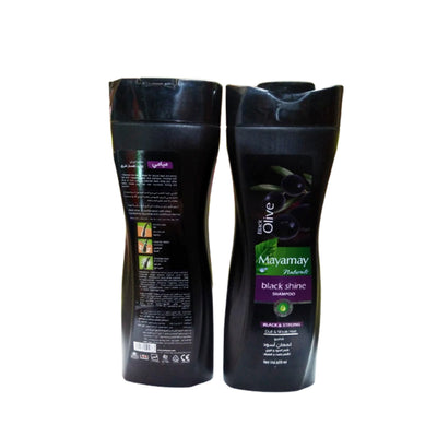 Mayamay - Natural Black Olive - Black Shine Shampoo - For Men and Women - 600ml