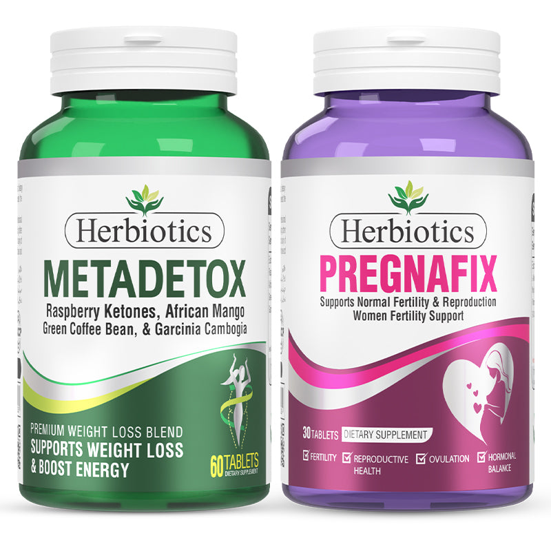 Herbiotics - Metadetox & Pregnafix - Bundle - Set - Detox & Fertility