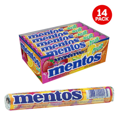 Mentos - Fruit - Sugar Free - Chewy Dragees - 29g (14 Rolls)