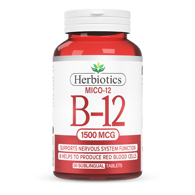 Herbiotics - Mico-12 - Sublingual Tablet - 1500mcg - High Strength B12