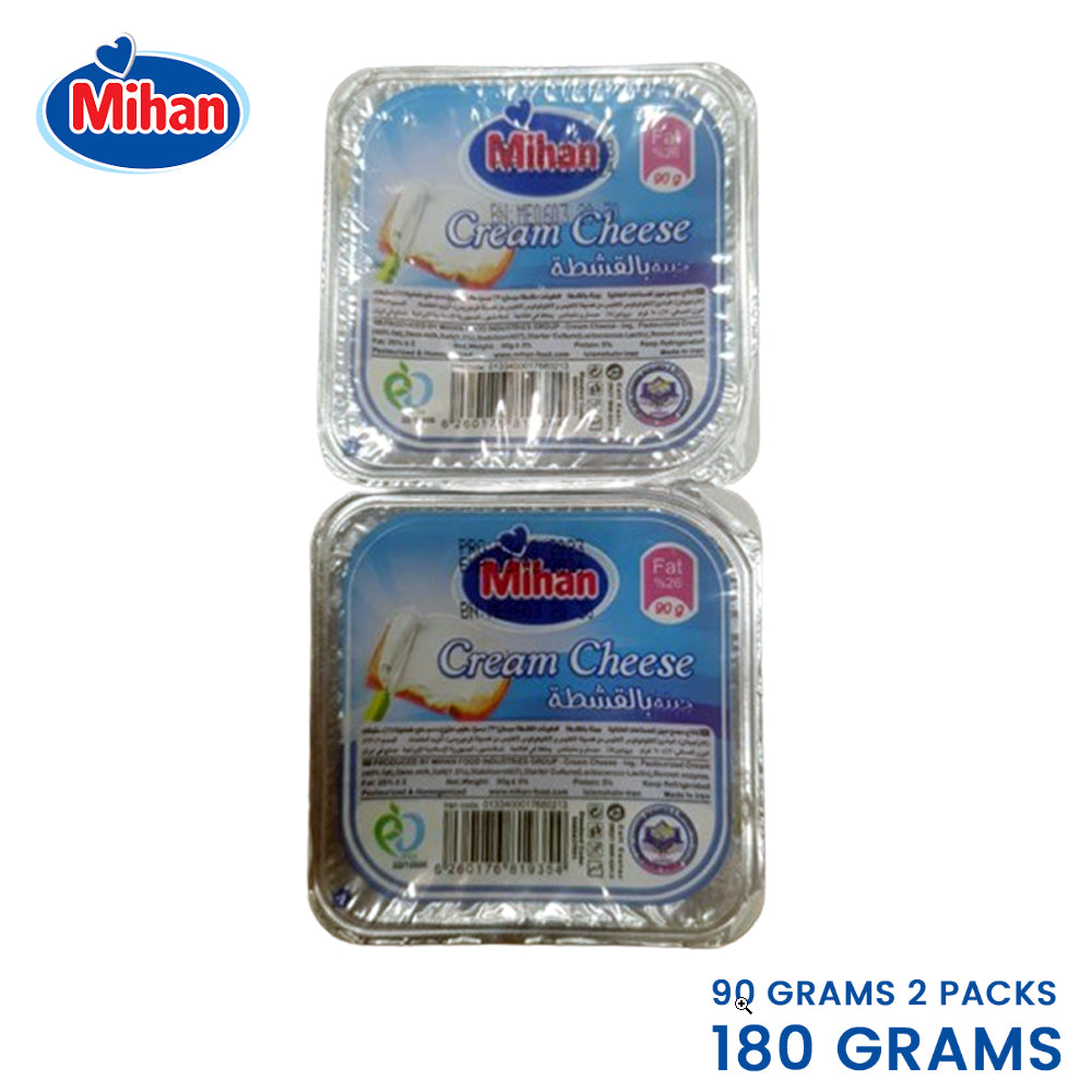Mihan - Cream Cheese - Original Cream Cheese Spread - 180 gm (2x90gm)