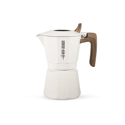 Coffee Cartel - MHW3 Bomber - Double Valve Moka Pot-180ml - White, Aluminum - M5889W