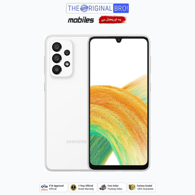 Samsung Galaxy A33 5G | 6GB - 128GB | PTA Approved | 1 Year Official Warranty | Factory Sealed | The Original Bro Mobiles