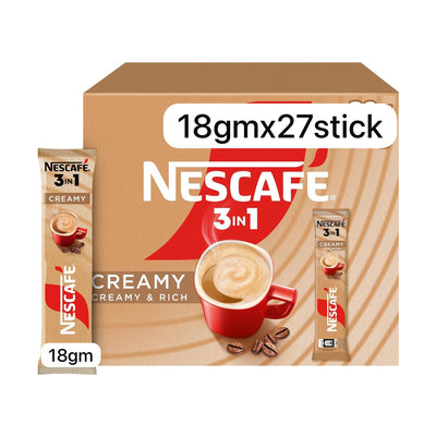 Nestle Nescafe - 3-In-1 Coffee Sachet - Creamy Latte - 17.5g - 27 Count (486g) - Creamy & Rich