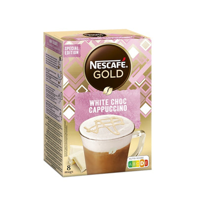 Nescafe Gold - White Choc Cappucino - Instant Coffee Beverage - 8 Sachet - 133G
